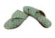 Green Red Floral Handblock Print Chappal